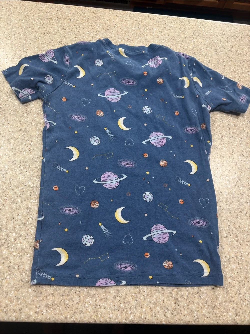 Carters size 14 shorts and short sleeve pajamas space theme 100% cotton